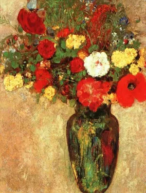 Vase of Flowers 7 by Odilon Redon Oil Painting