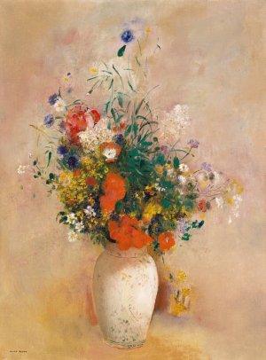 Vase of Flowers by Odilon Redon Oil Painting