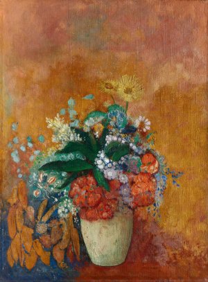 Vase of Flowers by Odilon Redon Oil Painting