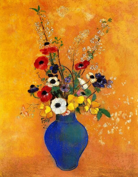 Main Product Photo of Vase of Flowers Painting by Odilon Redon