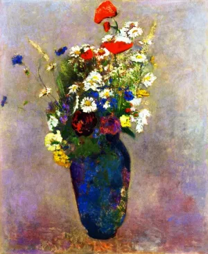 Vision: Vase of Flowers by Odilon Redon - Oil Painting Reproduction