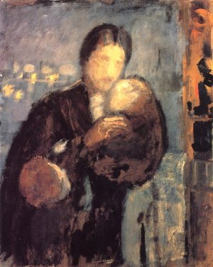 Woman and Child by Odilon Redon Oil Painting