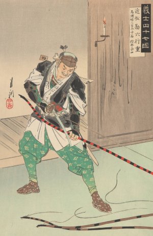 Cutting the Bow Strings by Ogata Gekko Oil Painting