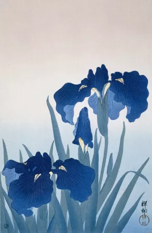 Irises by Ohara Koson Oil Painting