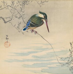 Kingfisher by Ohara Koson Oil Painting