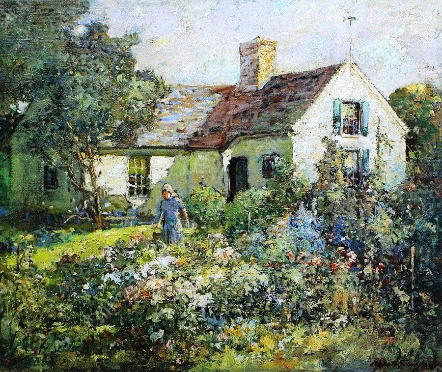 A Cottage on the Cape by Abbott Fuller Graves - Hand-Painted Oil Painting Reproduction