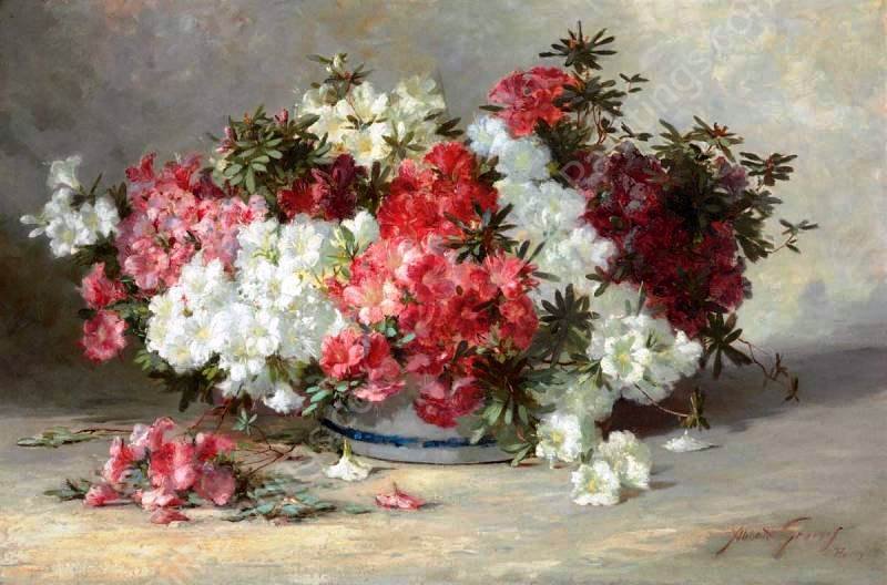 Azaleas by Abbott Fuller Graves - Hand-Painted Oil Painting Reproduction