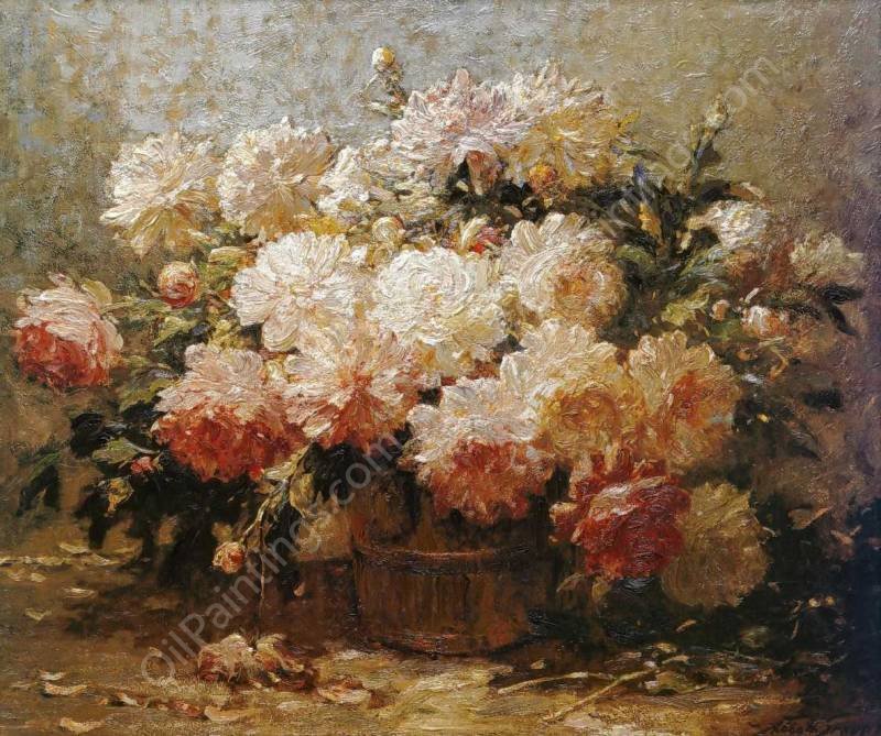 Peonies by Abbott Fuller Graves - Hand-Painted Oil Painting Reproduction