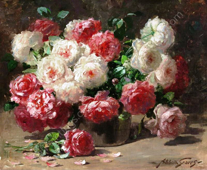 Still Life with Bowl by Abbott Fuller Graves - Hand-Painted Oil Painting Reproduction