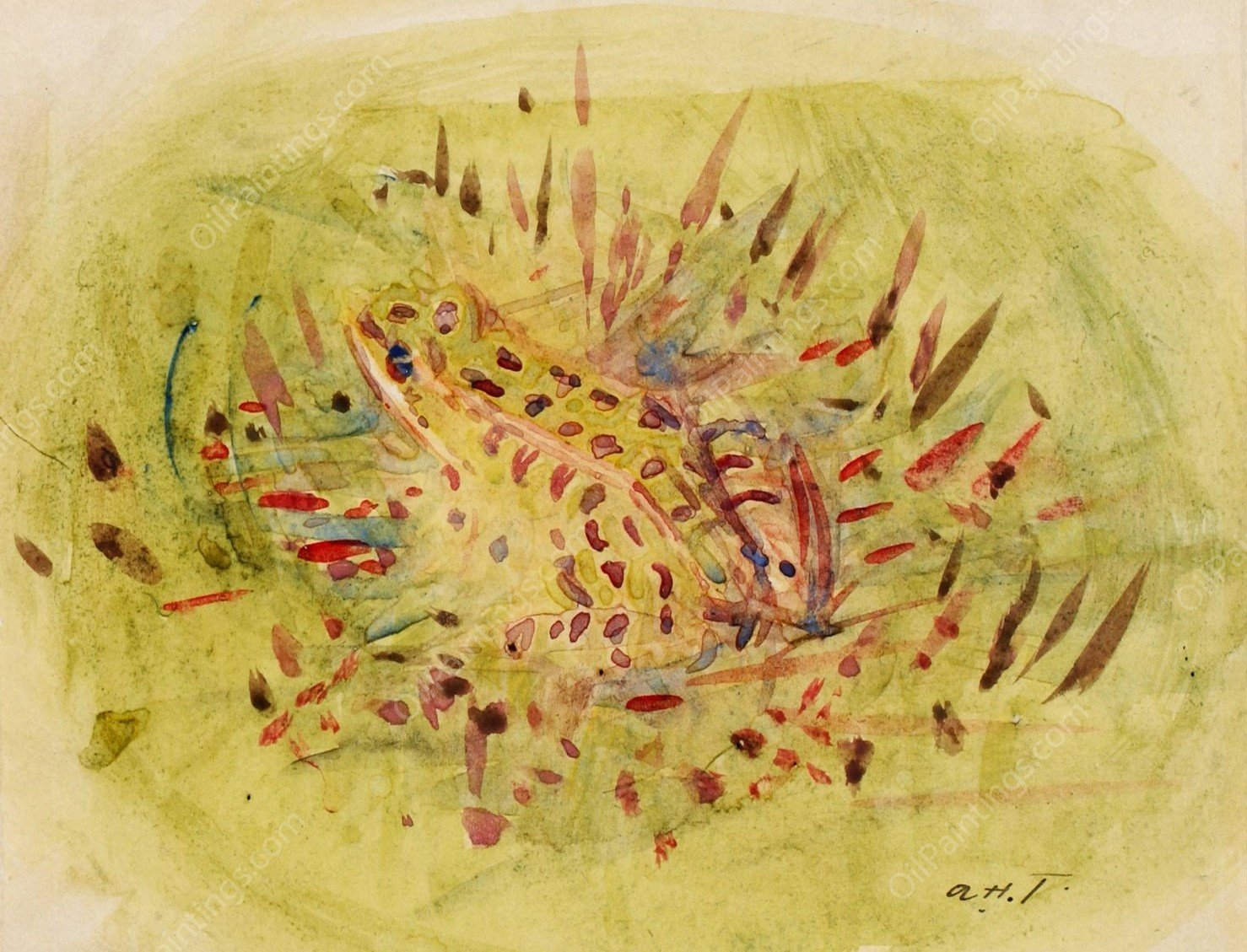 Surrealistisches Bild  by Abbott Handerson Thayer - Hand-Painted Oil Painting Reproduction