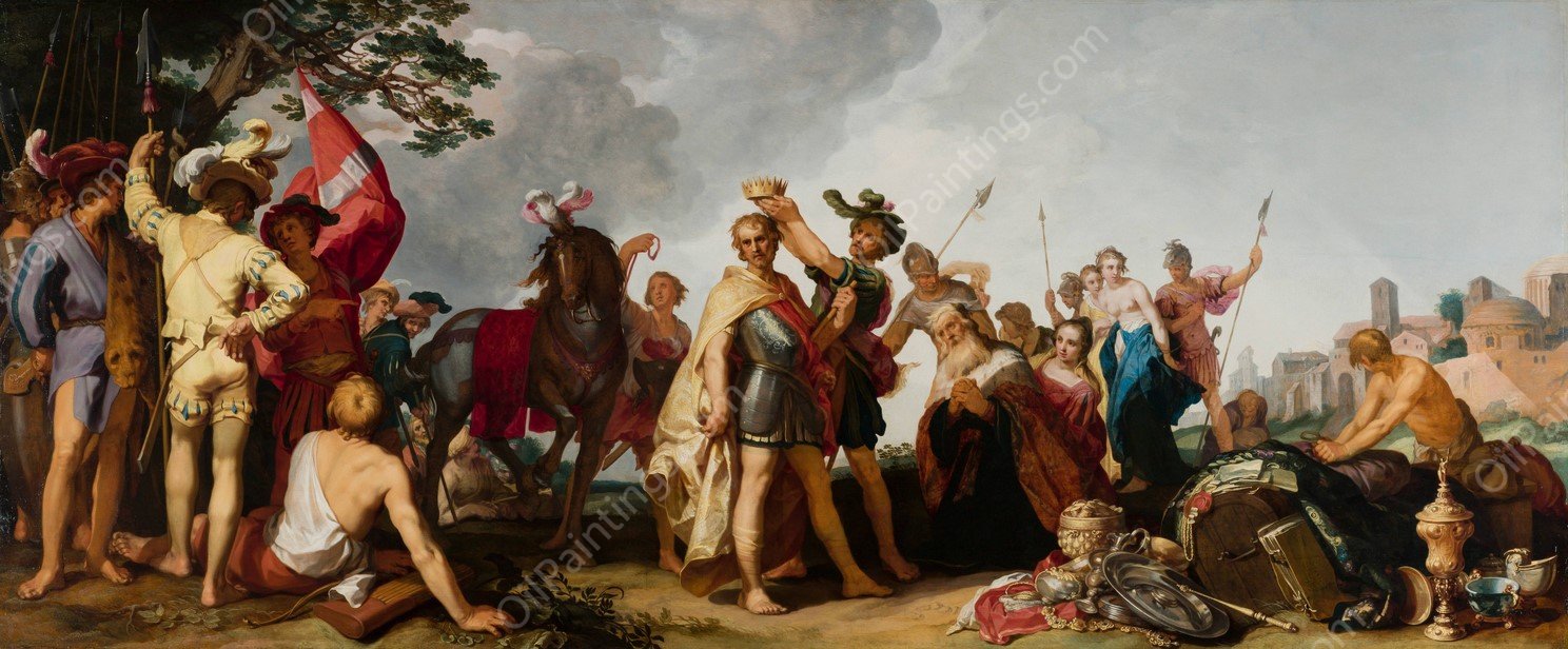 Coronation Scene  by Abraham Bloemaert - Hand-Painted Oil Painting Reproduction