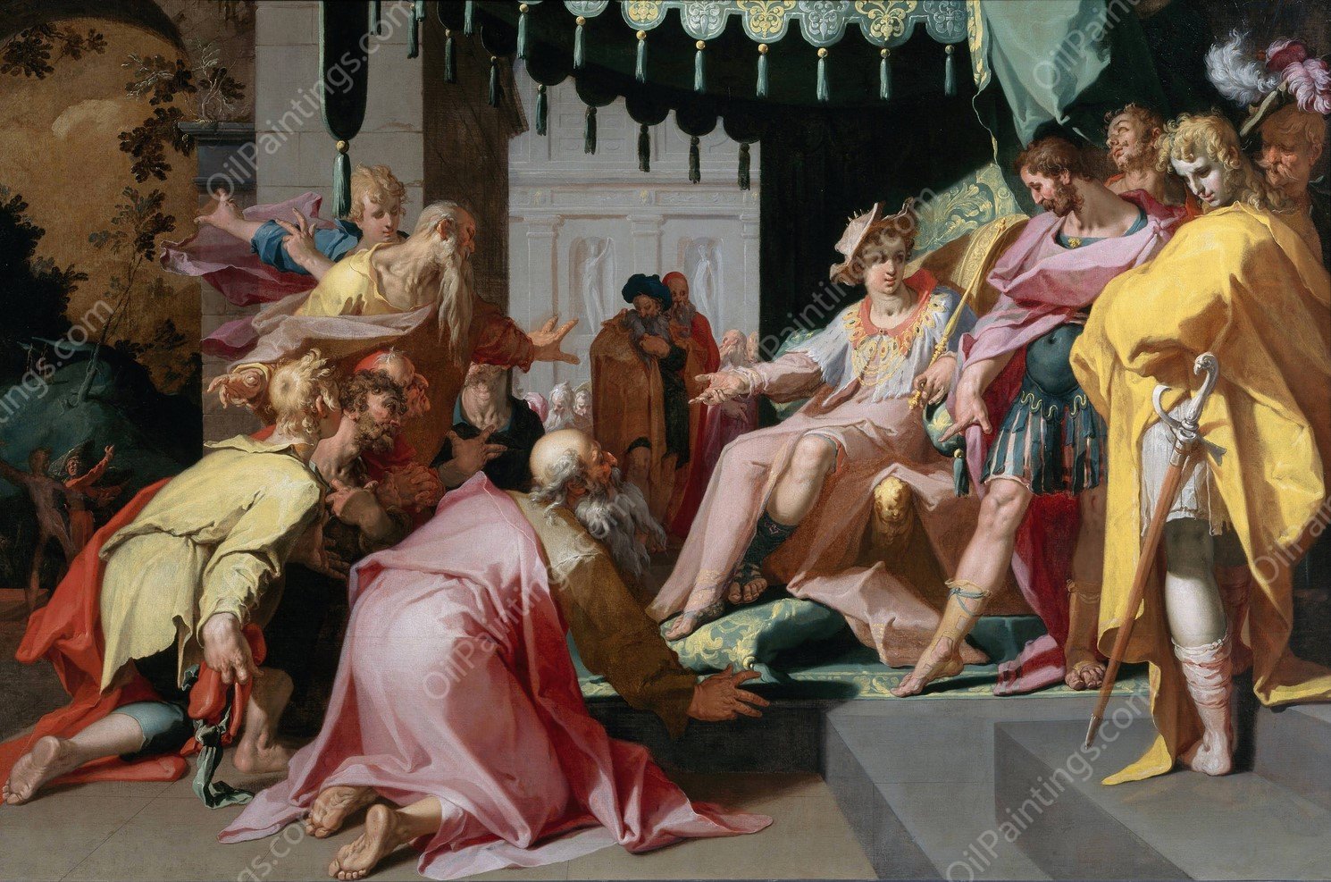 Joseph and his Brothers  by Abraham Bloemaert - Hand-Painted Oil Painting Reproduction