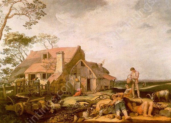Landscape with Peasants Resting by Abraham Bloemaert - Hand-Painted Oil Painting Reproduction