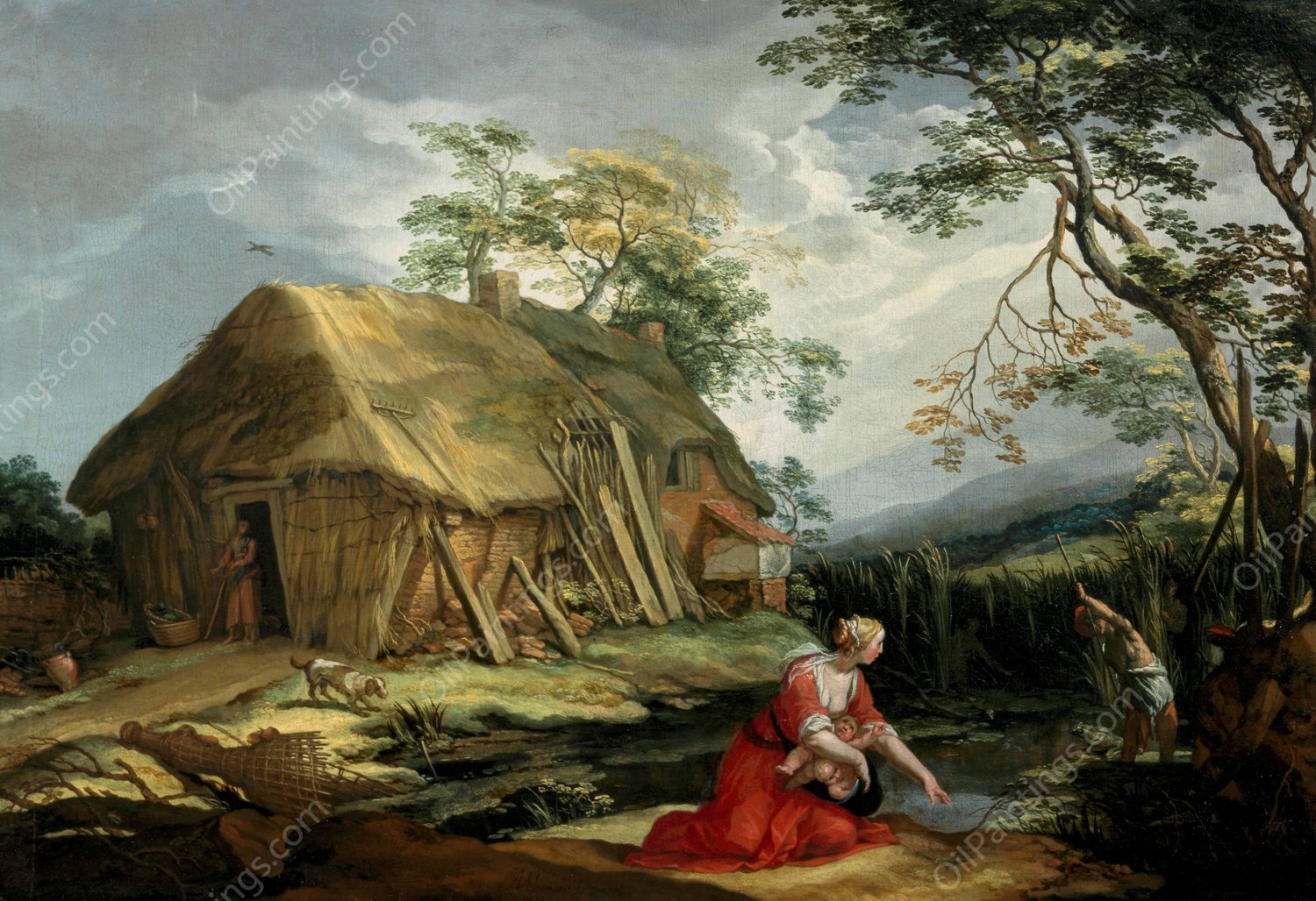 Latona and the Lycian Peasants  by Abraham Bloemaert - Hand-Painted Oil Painting Reproduction