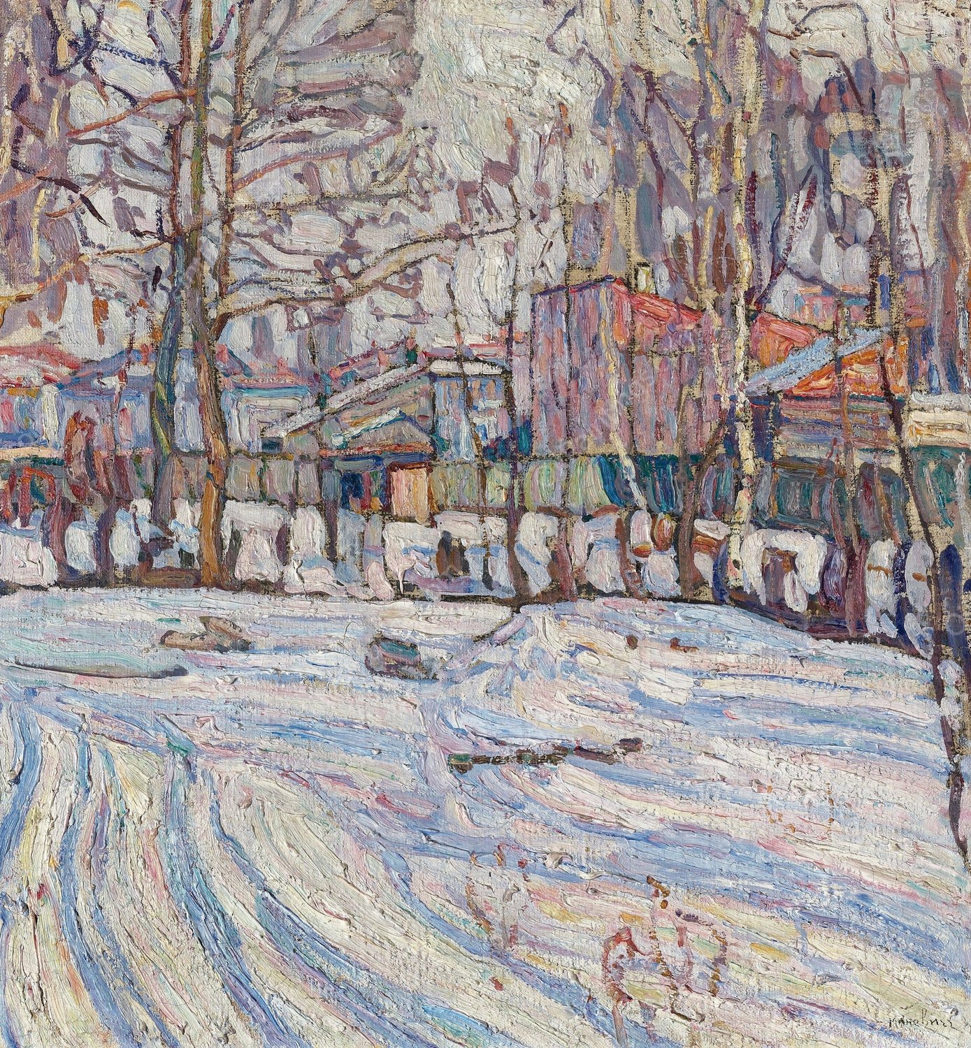 Winter by Abraham Manievich - Hand-Painted Oil Painting Reproduction