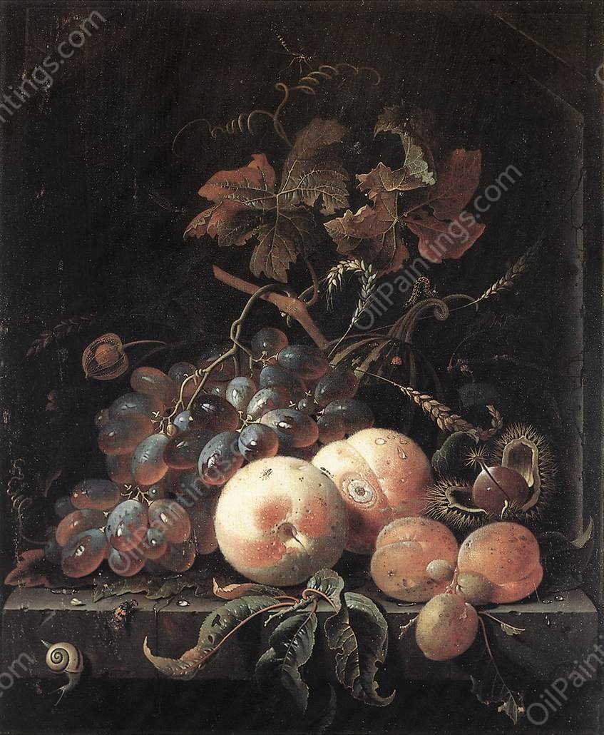Still-Life with Fruits by Abraham Mignon - Hand-Painted Oil Painting Reproduction