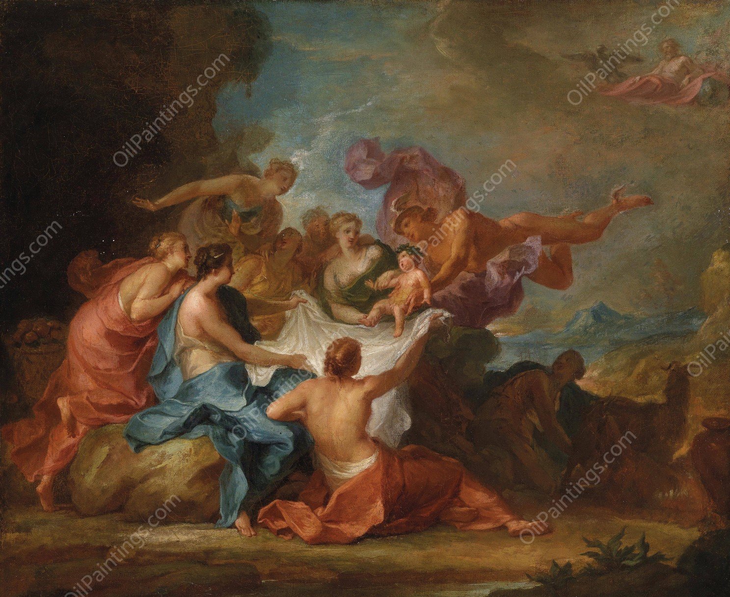 Erziehung Des Jupiterknaben by Abraham Van Diepenbeeck - Hand-Painted Oil Painting Reproduction