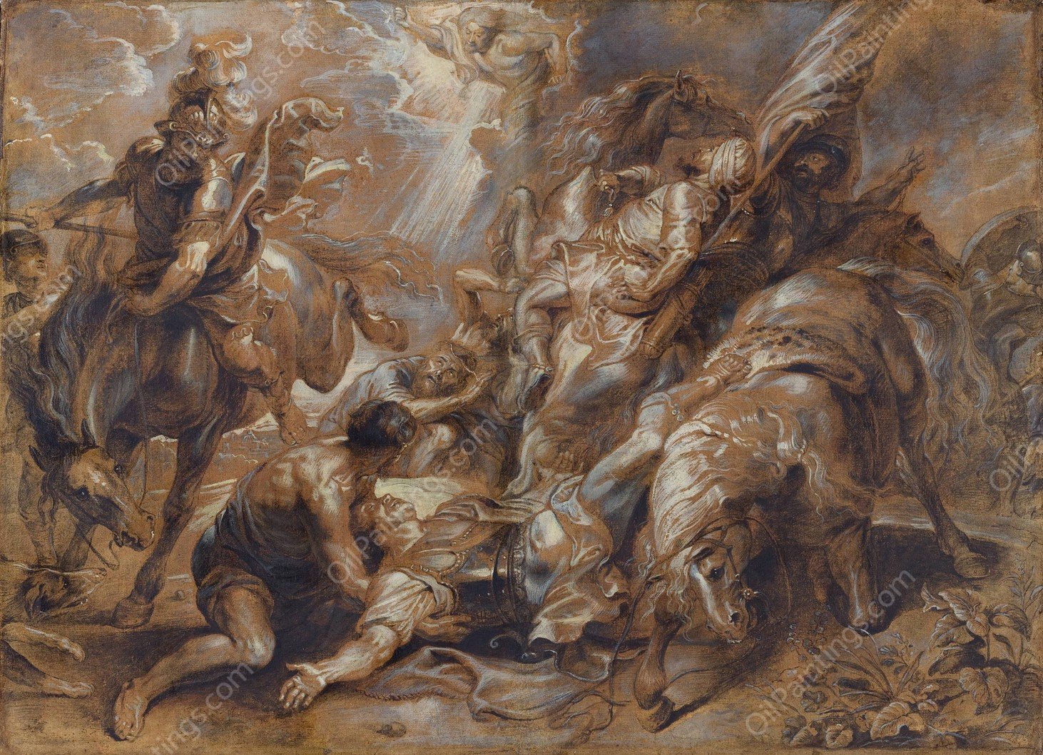 The Conversion of Saint Paul  by Abraham Van Diepenbeeck - Hand-Painted Oil Painting Reproduction