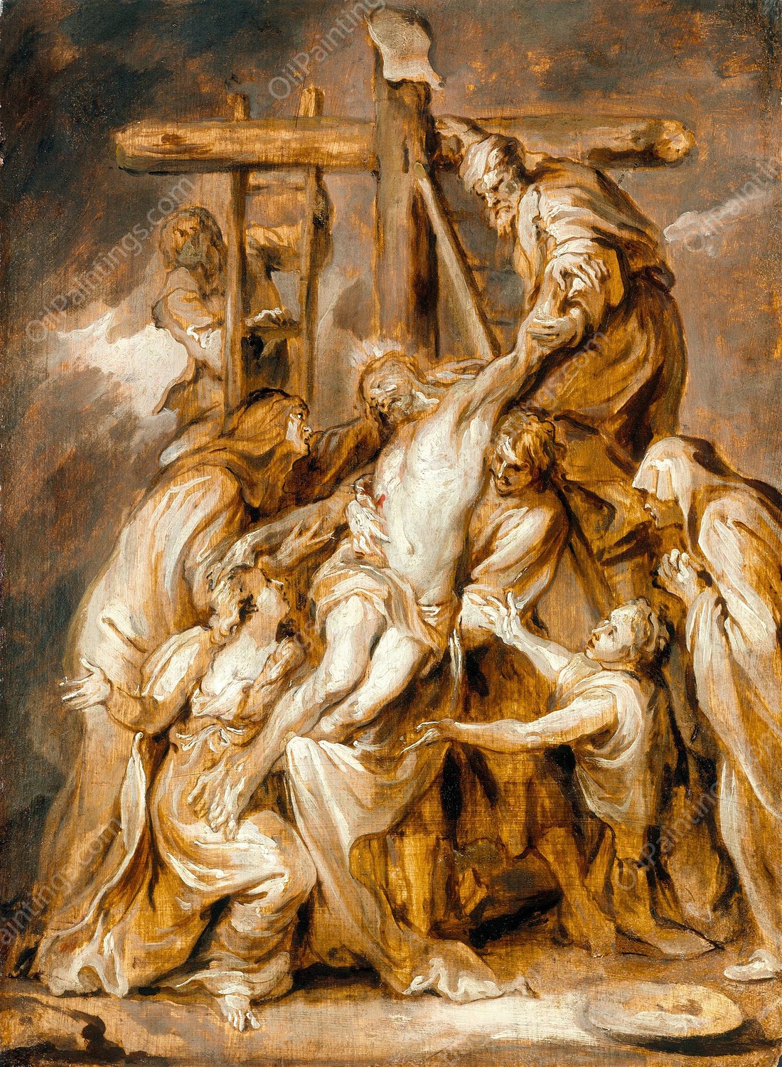 The Deposition  by Abraham Van Diepenbeeck - Hand-Painted Oil Painting Reproduction