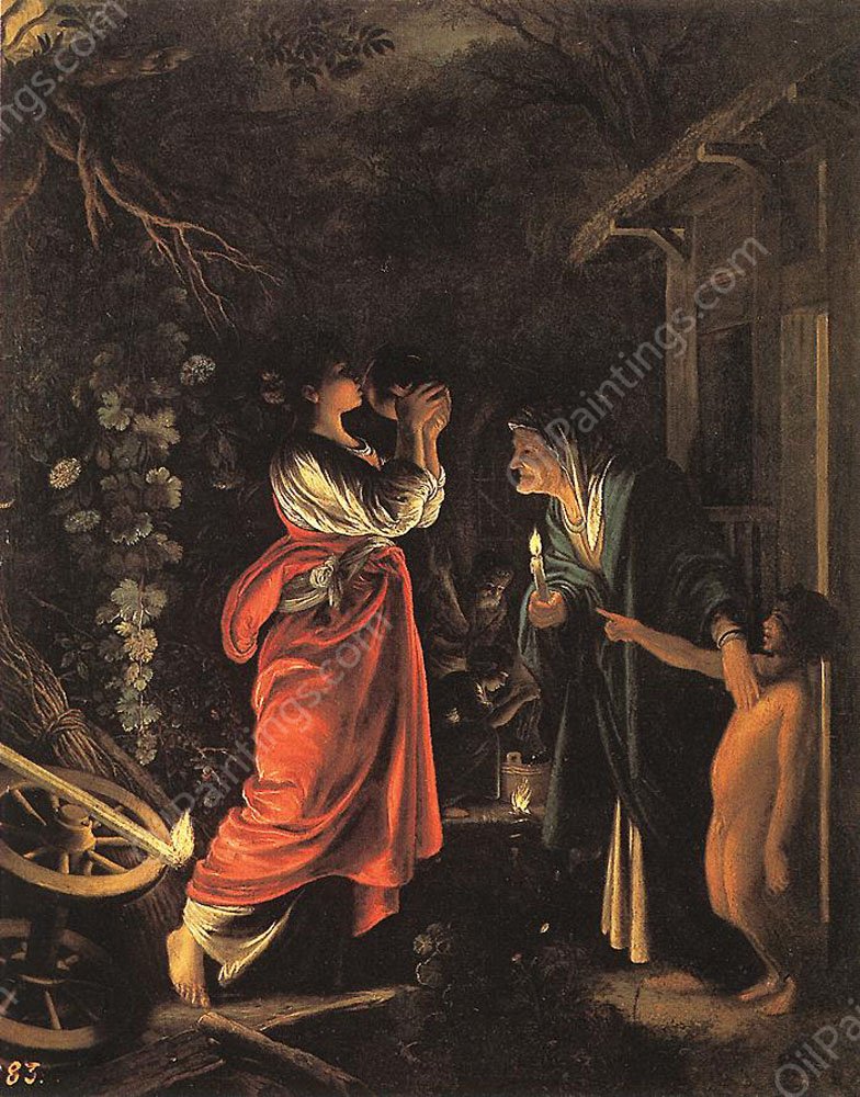 Ceres and Stellio by Adam Elsheimer - Hand-Painted Oil Painting Reproduction