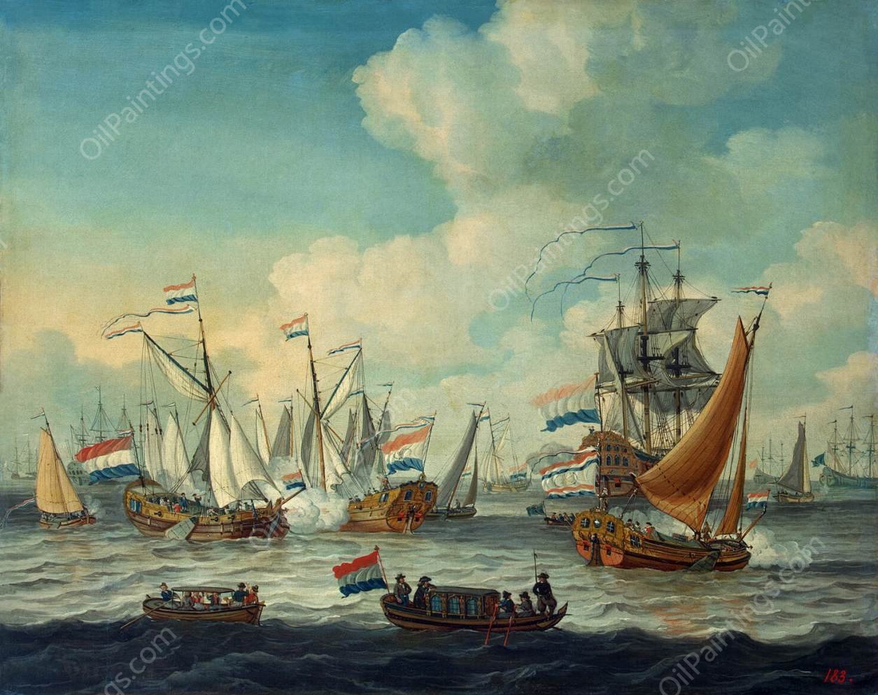 Fleet Manoeuvres by Adam Silo - Hand-Painted Oil Painting Reproduction