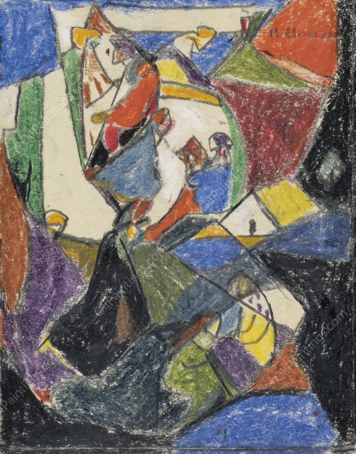 Composition by Adolf Holzel - Hand-Painted Oil Painting Reproduction