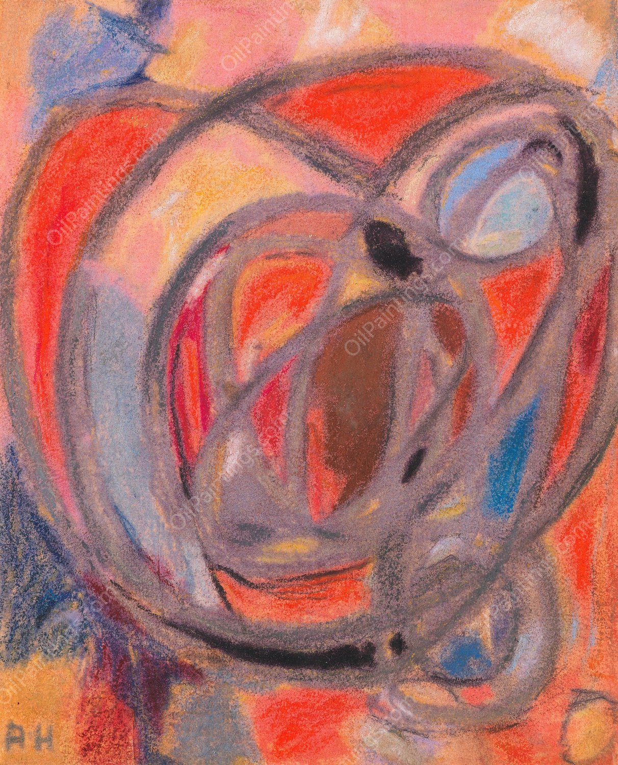 Komposition  by Adolf Holzel - Hand-Painted Oil Painting Reproduction