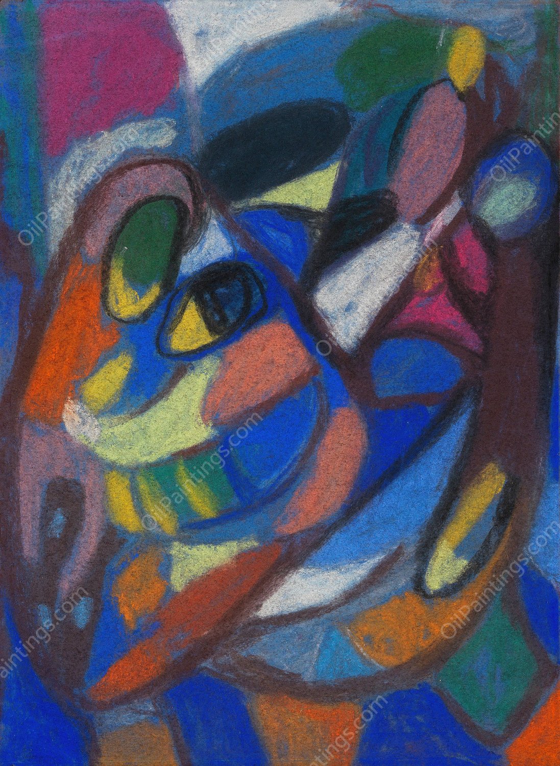 Komposition  by Adolf Holzel - Hand-Painted Oil Painting Reproduction