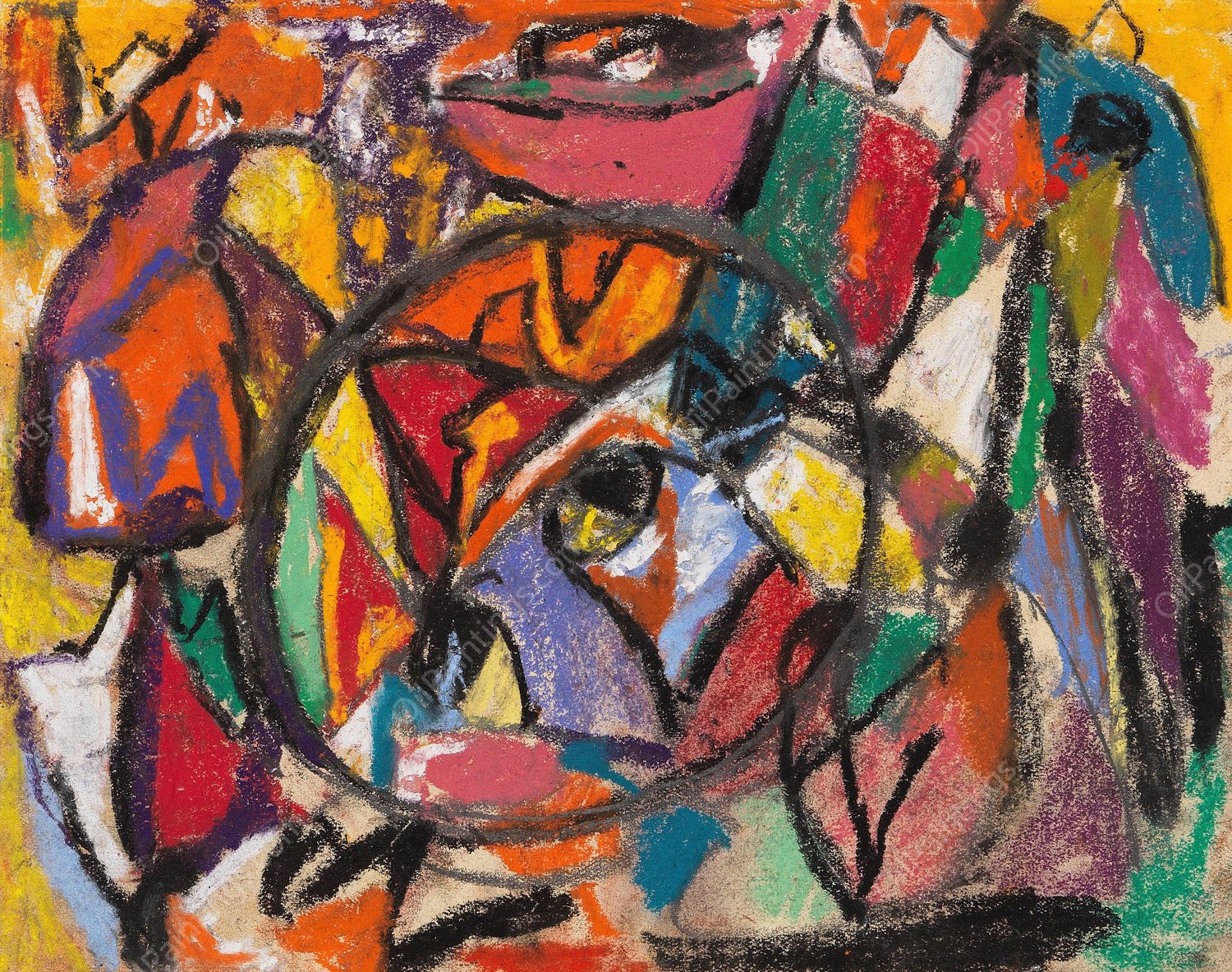 Ohne Titel  by Adolf Holzel - Hand-Painted Oil Painting Reproduction