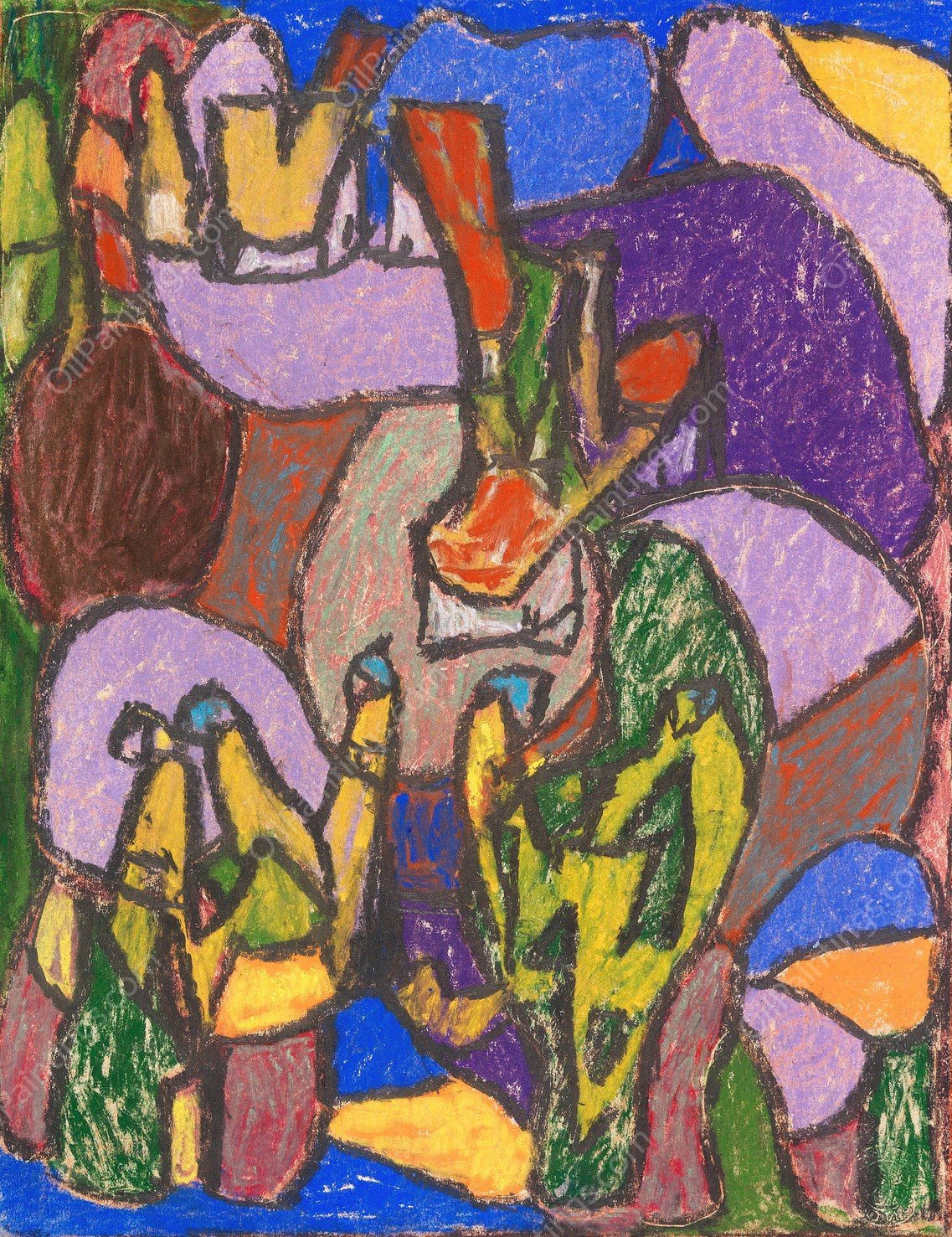 Ohne Titel  by Adolf Holzel - Hand-Painted Oil Painting Reproduction