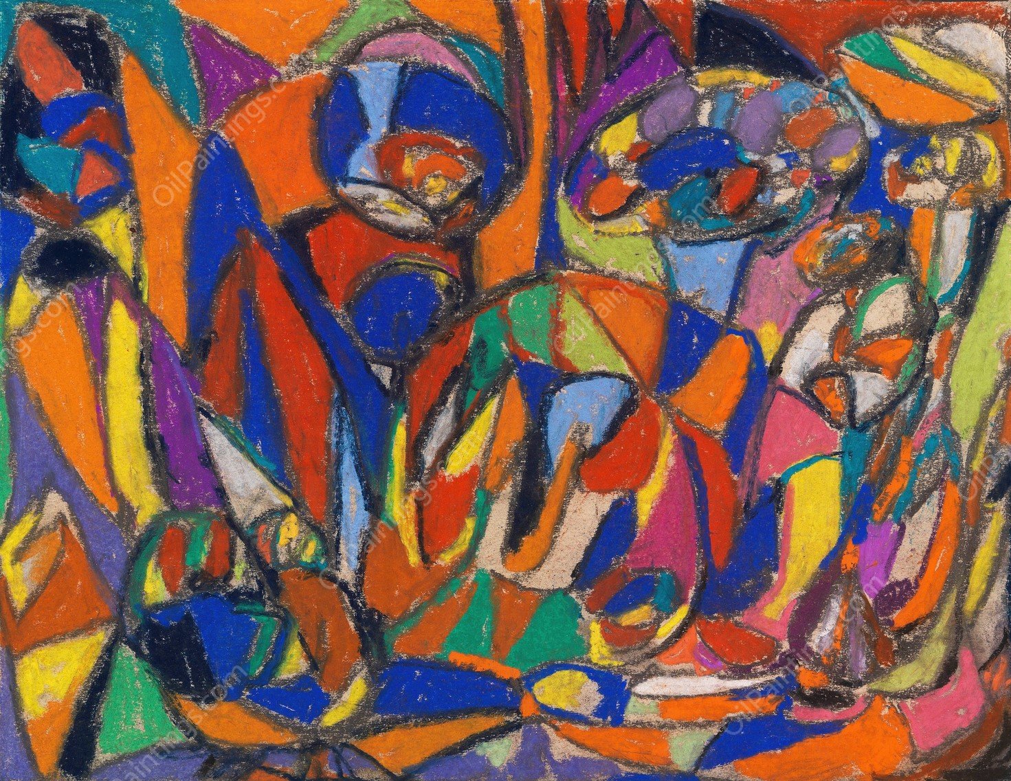 Ohne Titel  by Adolf Holzel - Hand-Painted Oil Painting Reproduction