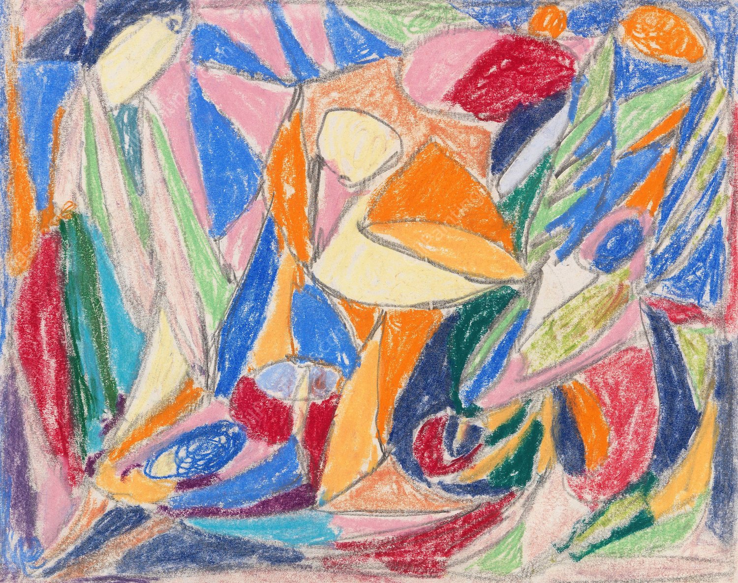 Ohne Titel  by Adolf Holzel - Hand-Painted Oil Painting Reproduction