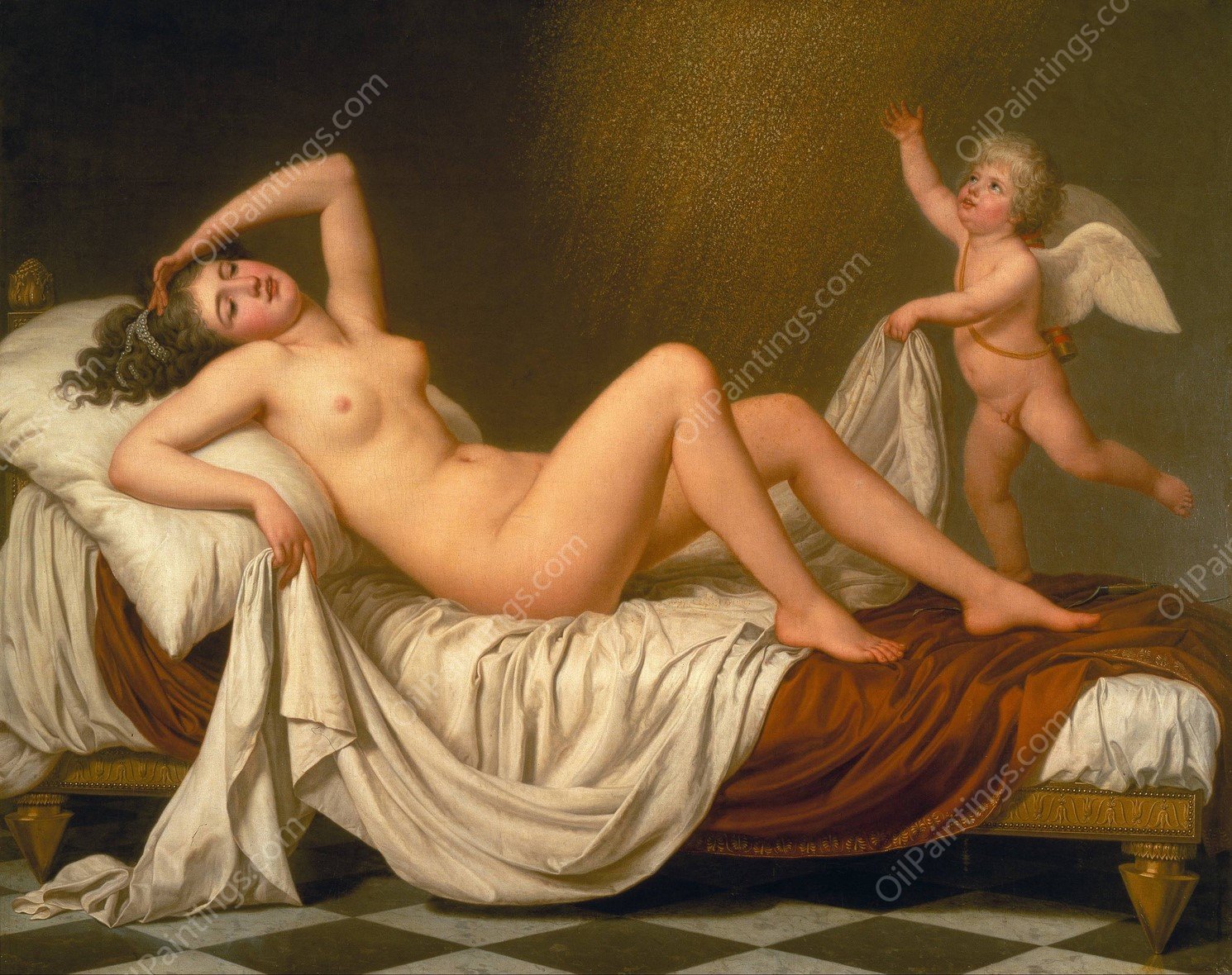 Danae And The Shower Of Gold by Adolf Ulrik Wertmuller - Hand-Painted Oil Painting Reproduction