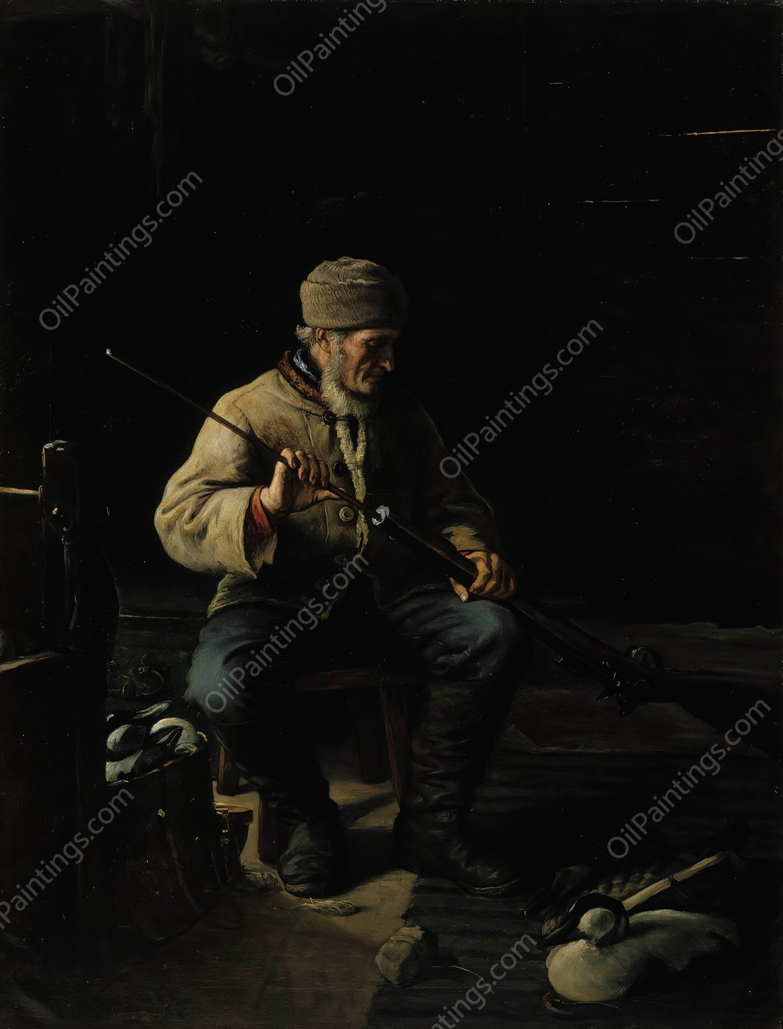 Before The Chase  by Adolf Von Becker - Hand-Painted Oil Painting Reproduction