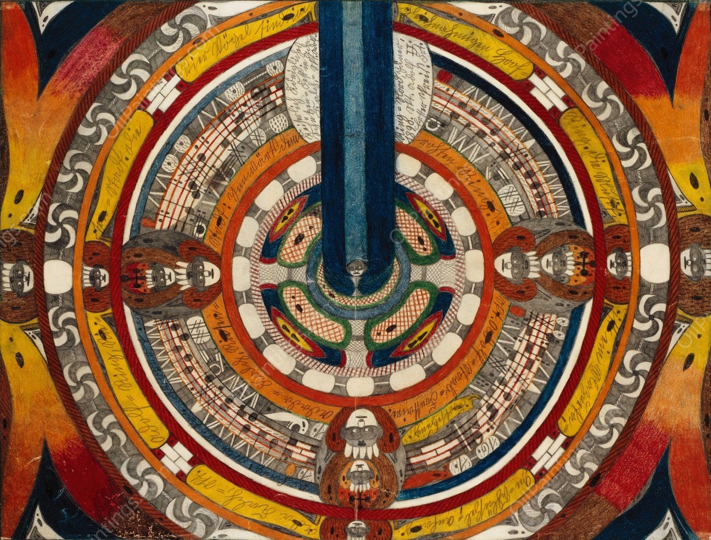 Keiserlich Konigliches Schutzen Fest in Ada Kalch, Skt. Adolf Ring Nord  by Adolf Wolfli - Hand-Painted Oil Painting Reproduction