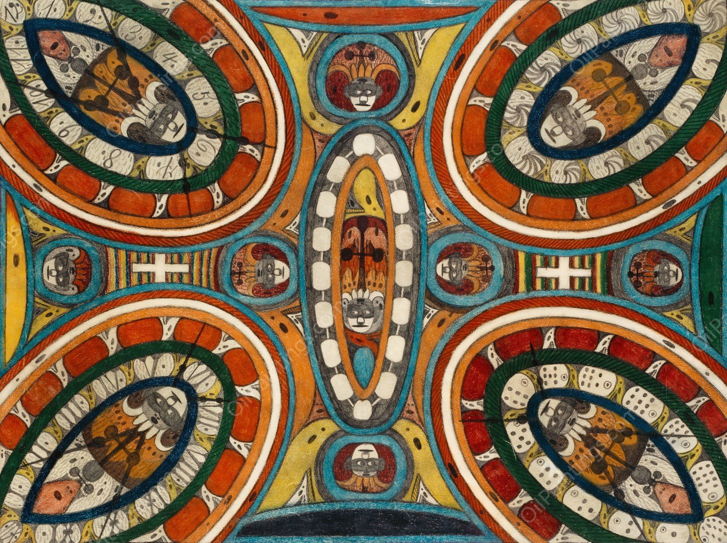 Skt. Adolf, Ringen Hall  by Adolf Wolfli - Hand-Painted Oil Painting Reproduction