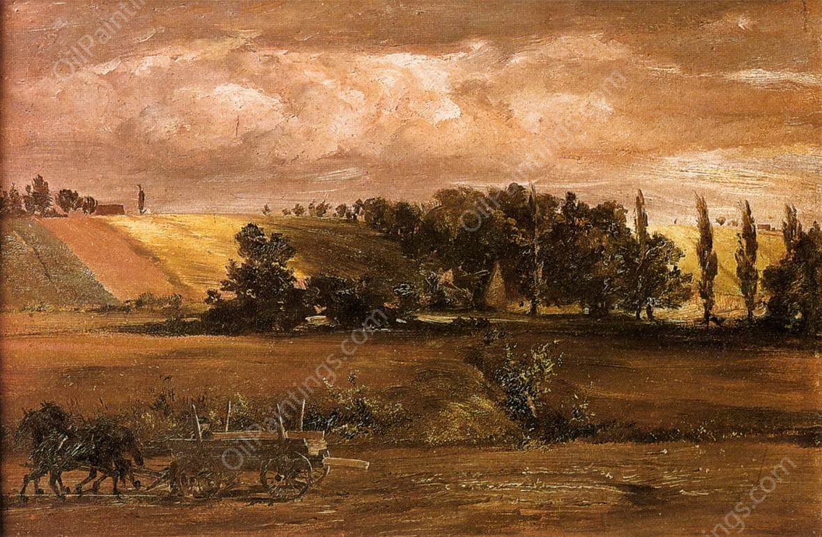 Storm on Tempelhof Mountain by Adolph Von Menzel - Hand-Painted Oil Painting Reproduction