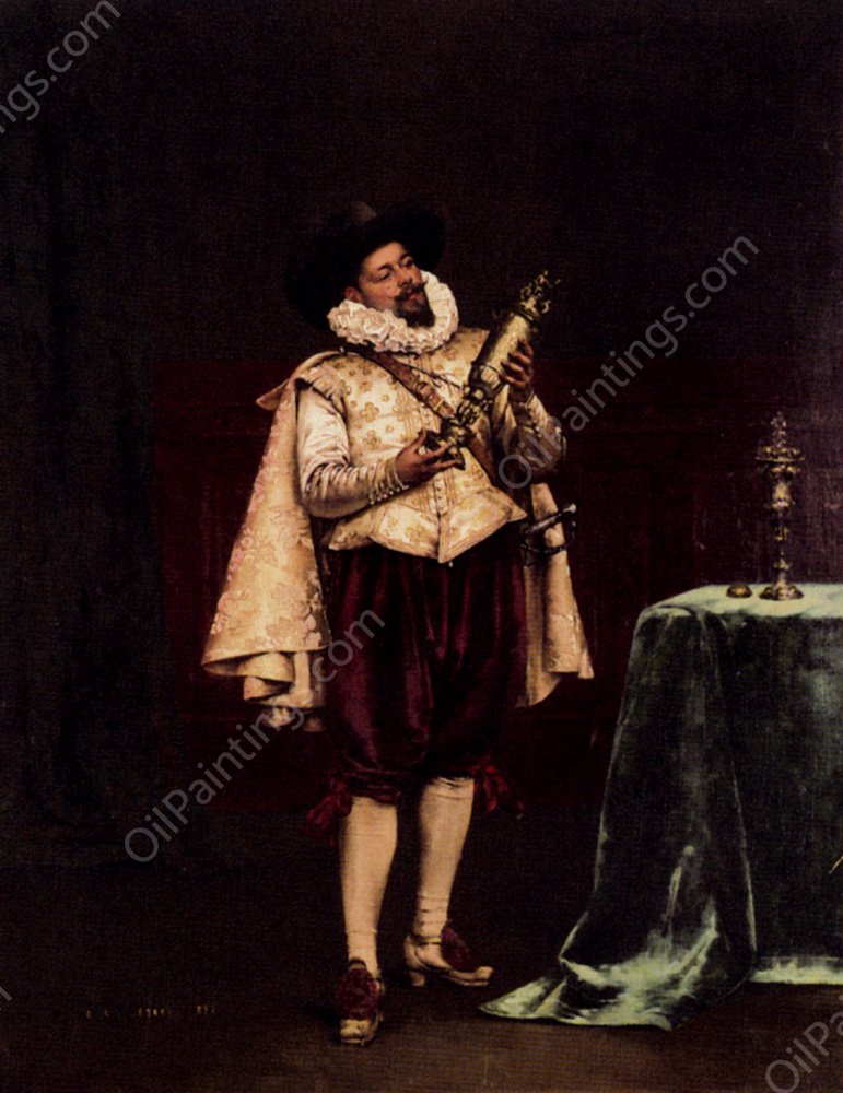 The Trophy by Adolphe Alexandre Lesrel - Hand-Painted Oil Painting Reproduction