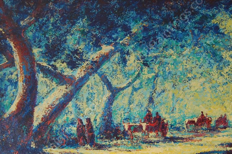 Road View by Adolphe Joseph Monticelli - Hand-Painted Oil Painting Reproduction