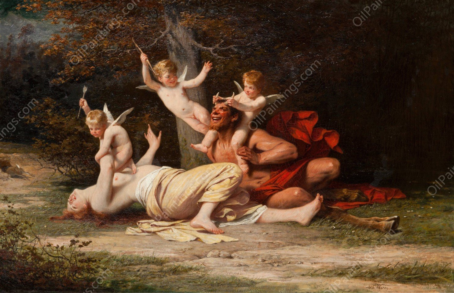 Bacchanal by Adolphe Yvon - Hand-Painted Oil Painting Reproduction