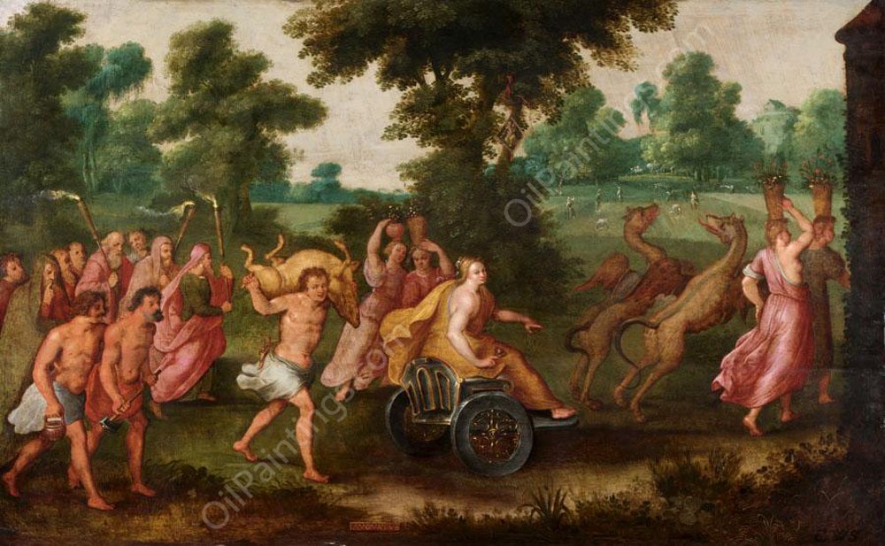 Allegory of the Month of August by Adriaan Van Stalbemt - Hand-Painted Oil Painting Reproduction
