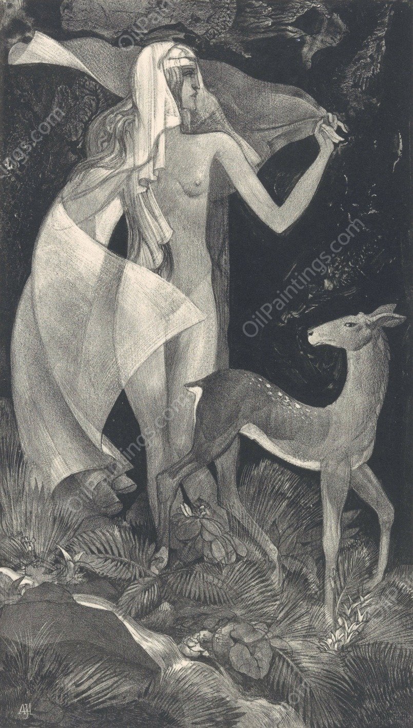 Aan de bron  by Adriaan Van'T Hoff - Hand-Painted Oil Painting Reproduction