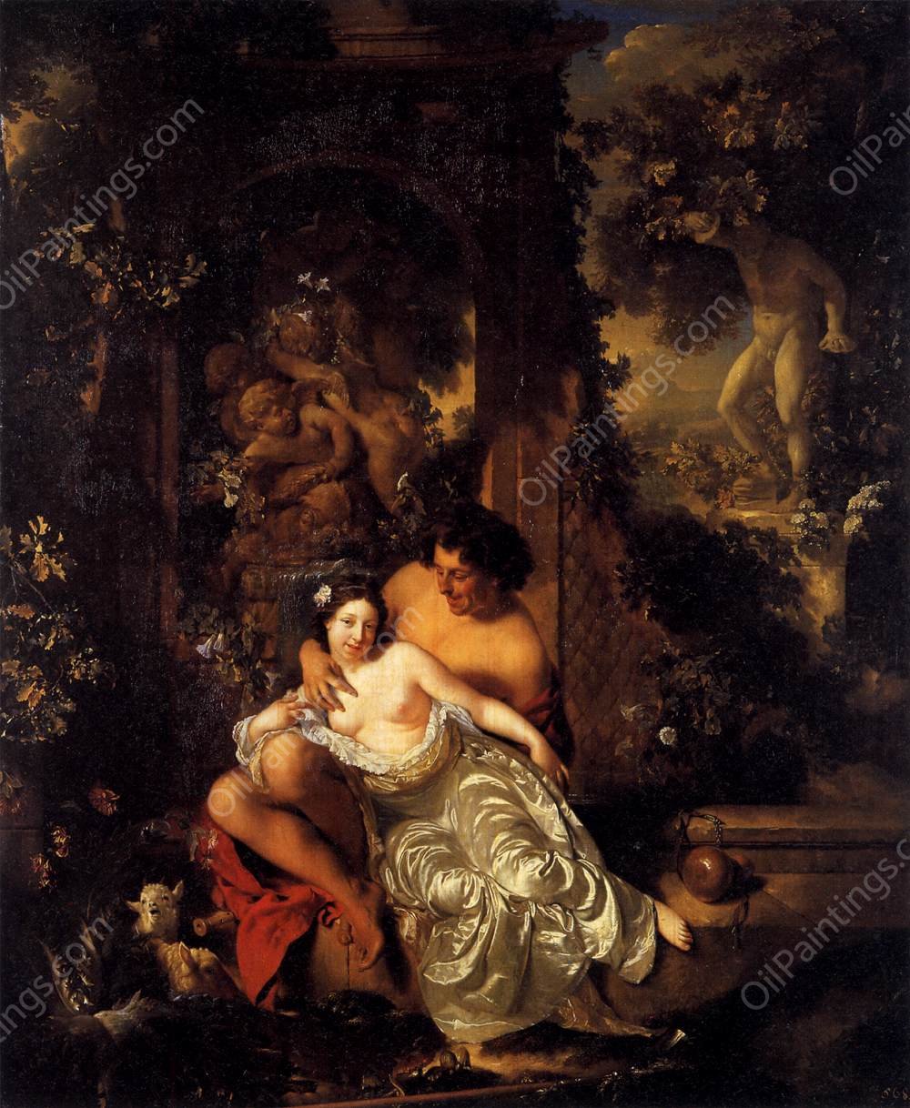 Shepherd and Shepherdess by Adriaen Van Der Werff - Hand-Painted Oil Painting Reproduction