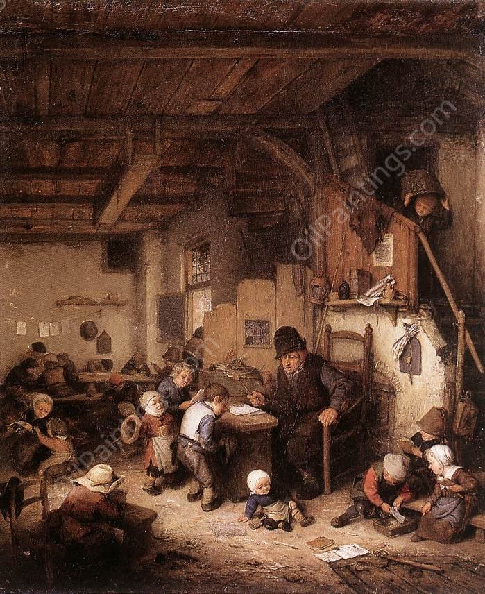 The School Master by Adriaen Van Ostade - Hand-Painted Oil Painting Reproduction