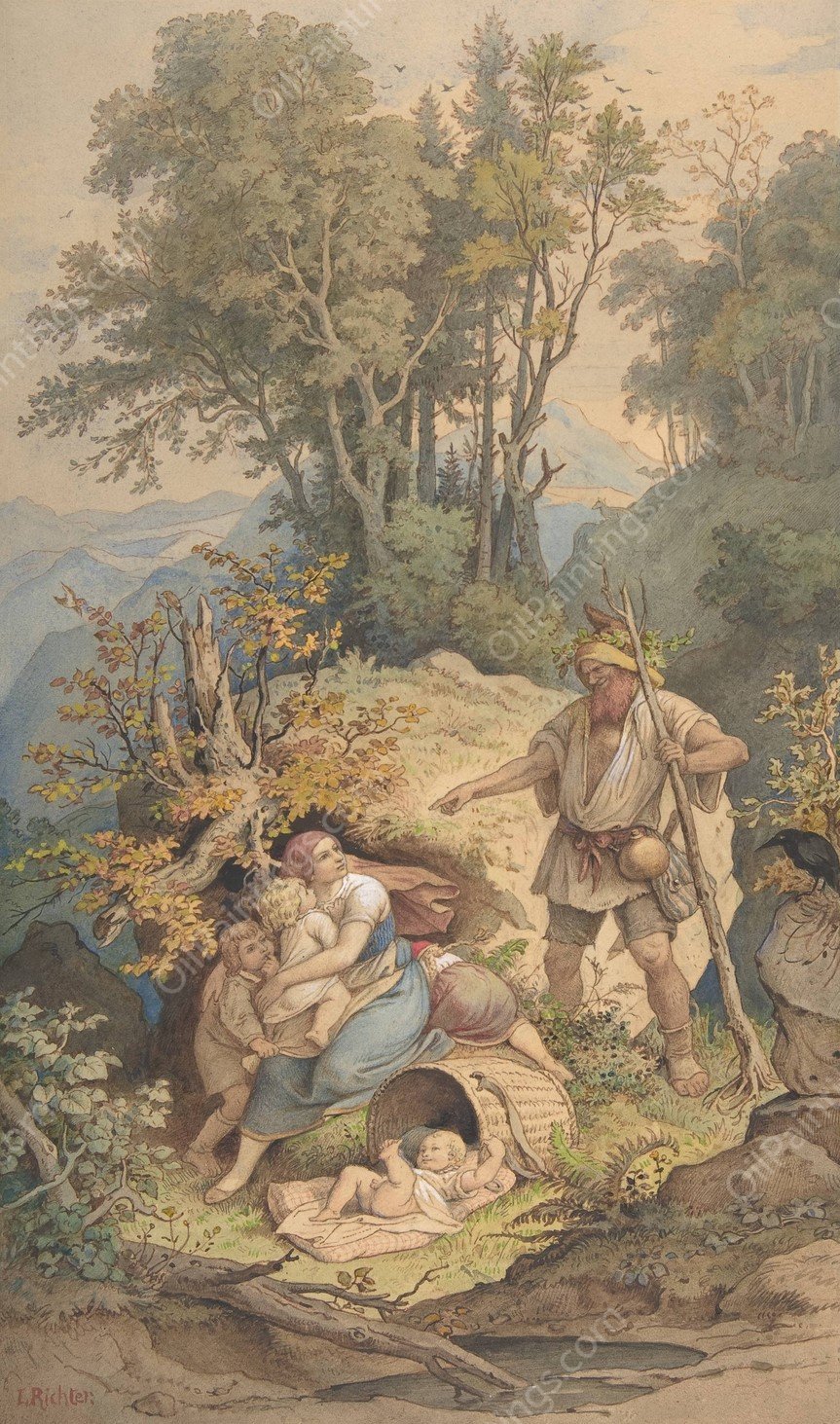 Rubezahl  by Adrian Ludwig Richter - Hand-Painted Oil Painting Reproduction