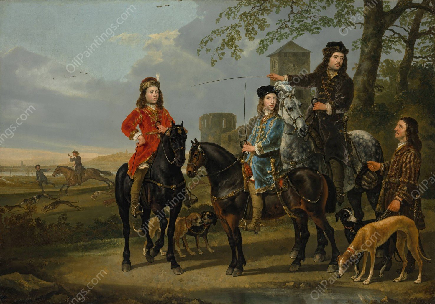 Equestrian Portrait of Cornelis  by Aelbert Cuyp - Hand-Painted Oil Painting Reproduction