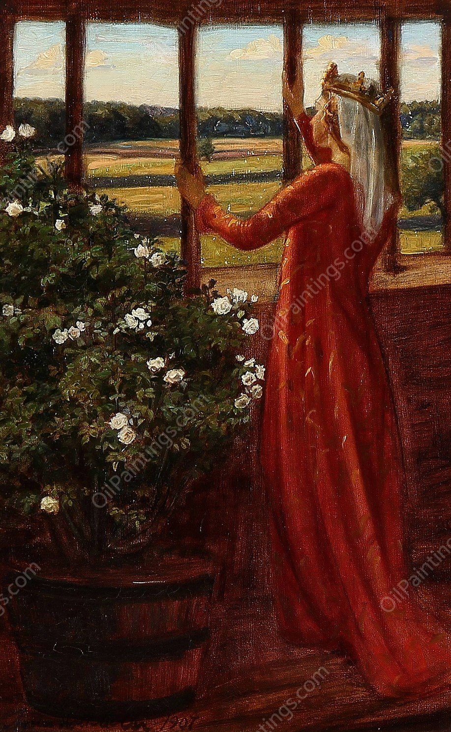 Isolde  by Agnes Slott-Moller - Hand-Painted Oil Painting Reproduction