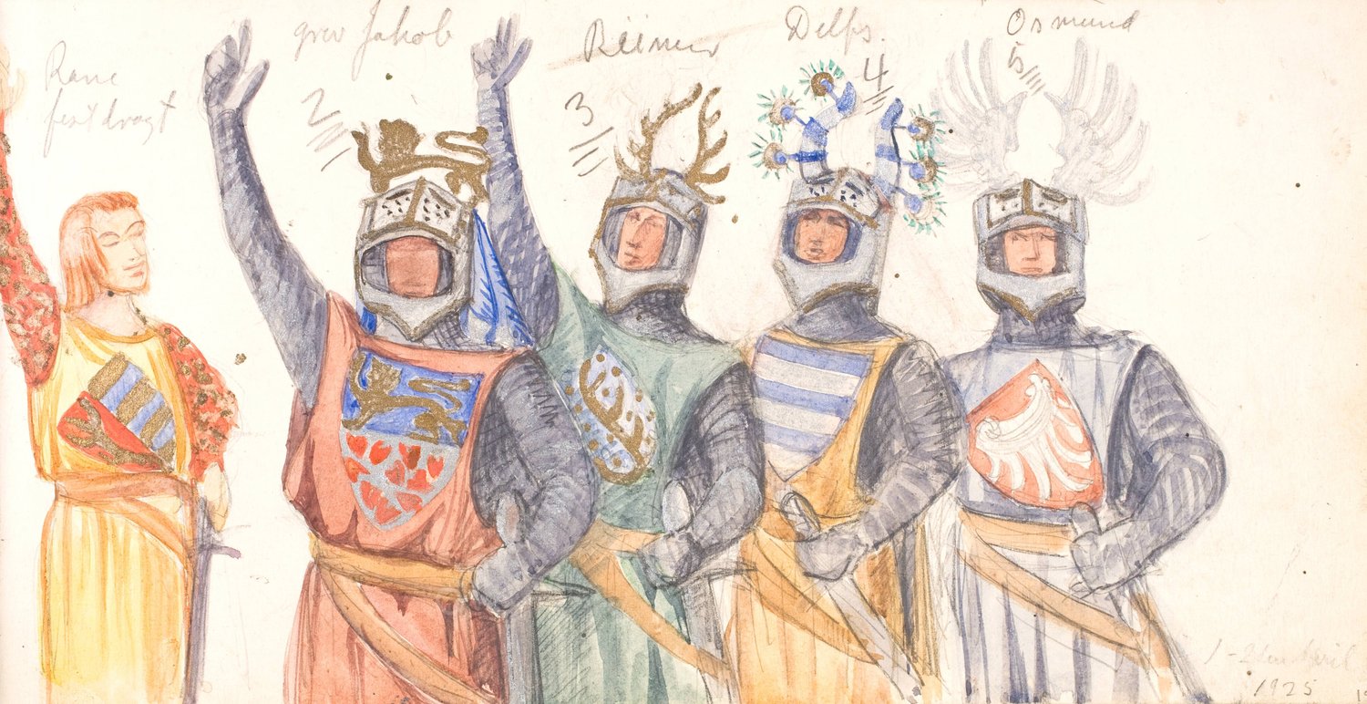 Marsken og hans maend  by Agnes Slott-Moller - Hand-Painted Oil Painting Reproduction