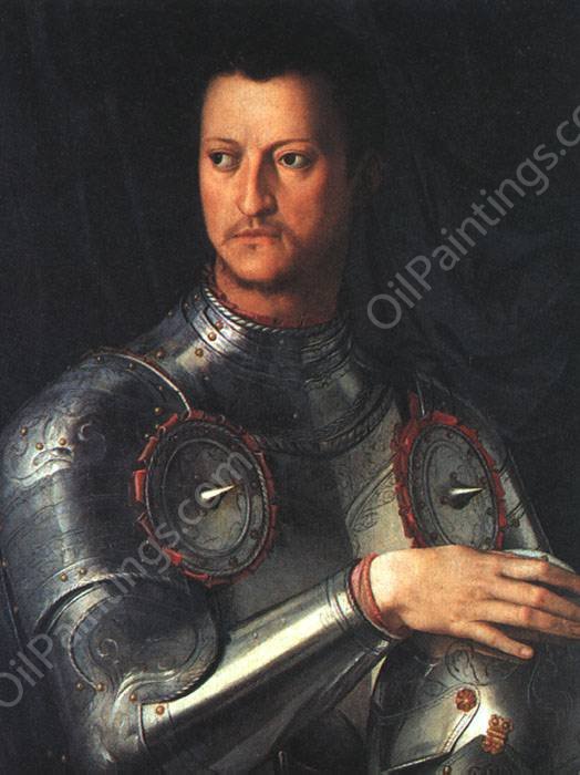 Cosimo I de' Medici in Armour by Agnolo Bronzino - Hand-Painted Oil Painting Reproduction
