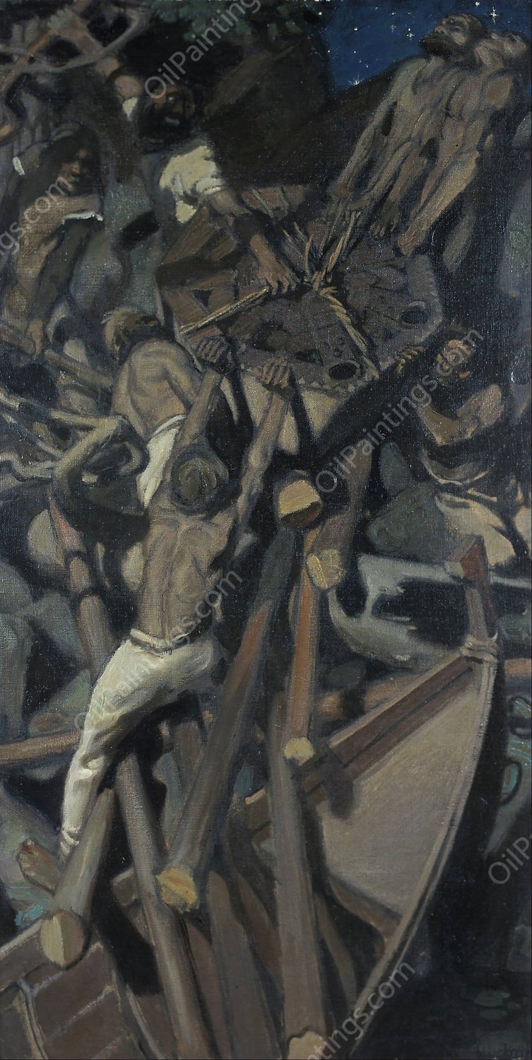 The abduction of Sampo  by Akseli Gallen-Kallela - Hand-Painted Oil Painting Reproduction